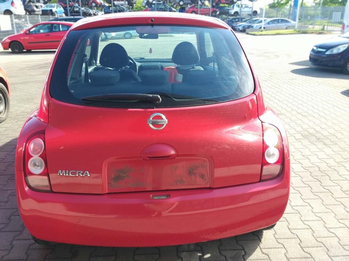 Nissan Micra K12 original Heckklappe mit Heckscheibe Z10 Rot Bj.2004